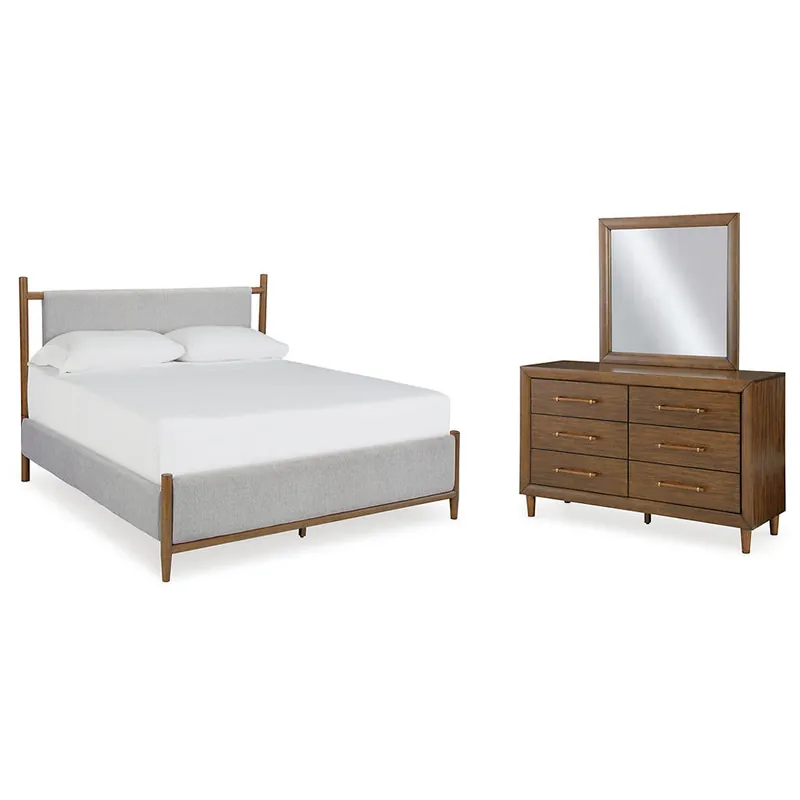 Lyncott California King Upholstered Bed, Dresser and Mirror - Signature Design by Ashley®