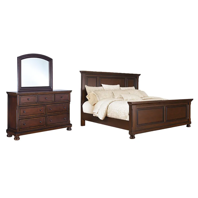 Porter California King Panel Bed, Dresser and Mirror - Millennium® By Ashley