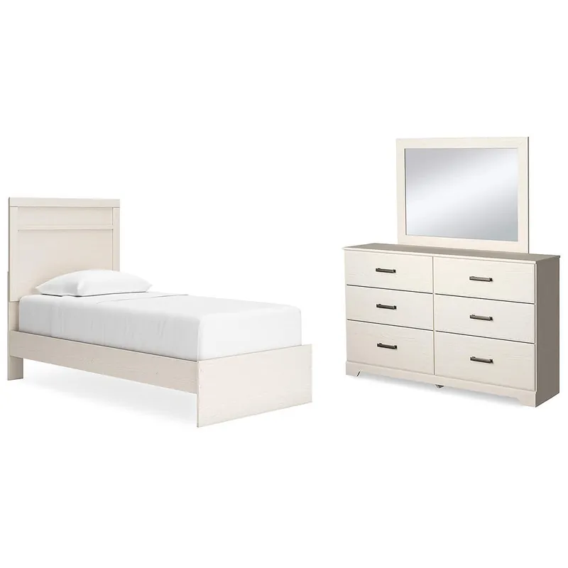 Stelsie Twin Panel Bed, Dresser and Mirror - Signature Design by Ashley®