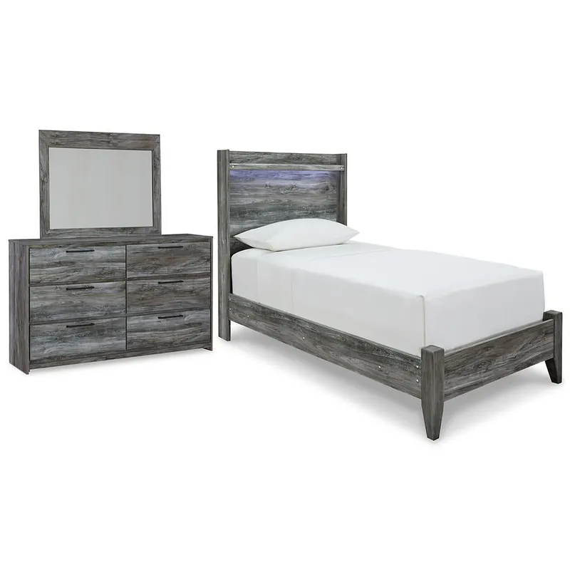 Baystorm Twin Panel Bed, Dresser and Mirror - Signature Design by Ashley®