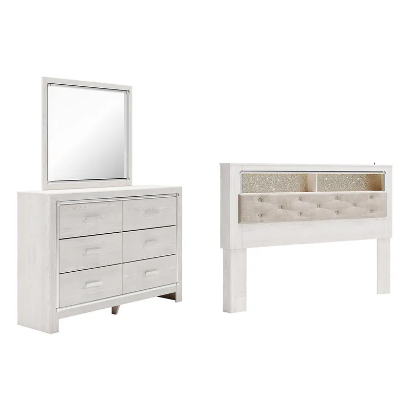 Altyra King Bookcase Headboard, Dresser and Mirror - Signature Design by Ashley®