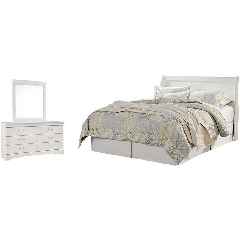 Anarasia Queen Sleigh Headboard, Dresser and Mirror - Signature Design by Ashley®