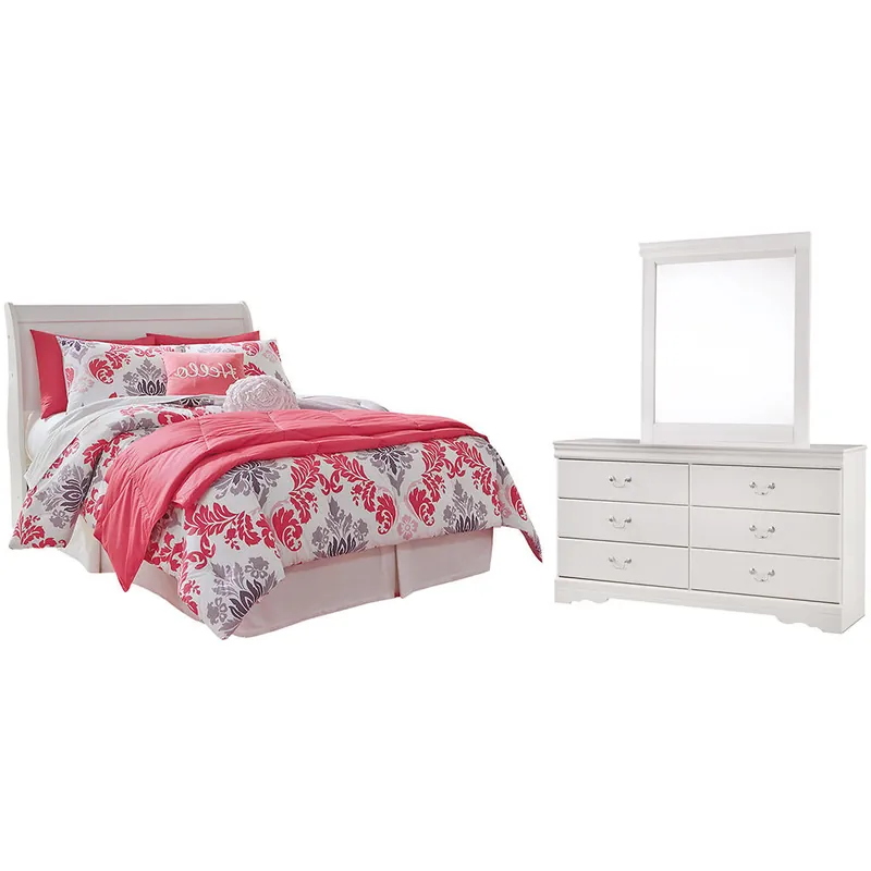 Anarasia Full Sleigh Headboard, Dresser and Mirror - Signature Design by Ashley®