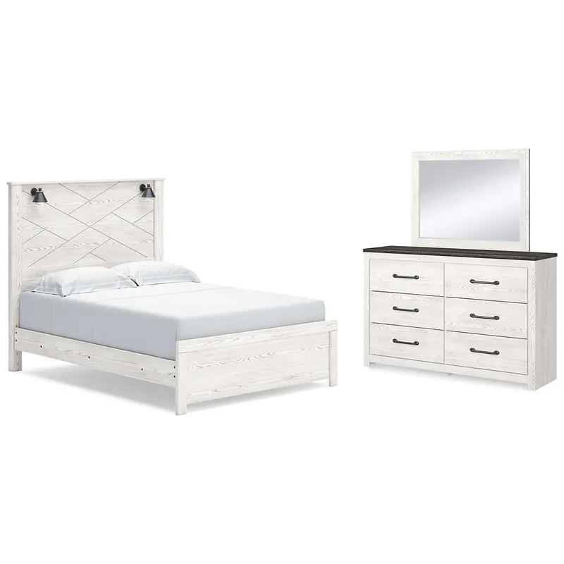 Gerridan Queen Panel Bed, Dresser and Mirror - Signature Design by Ashley®