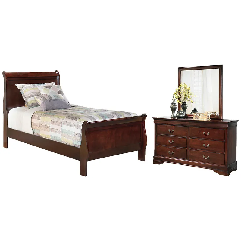 Alisdair Twin Sleigh Bed, Dresser and Mirror - Signature Design by Ashley®