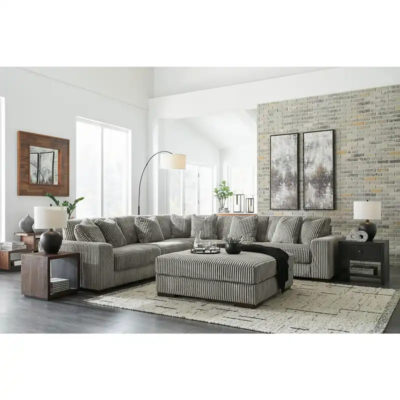 Lindyn 5-Piece Sectional and Ottoman