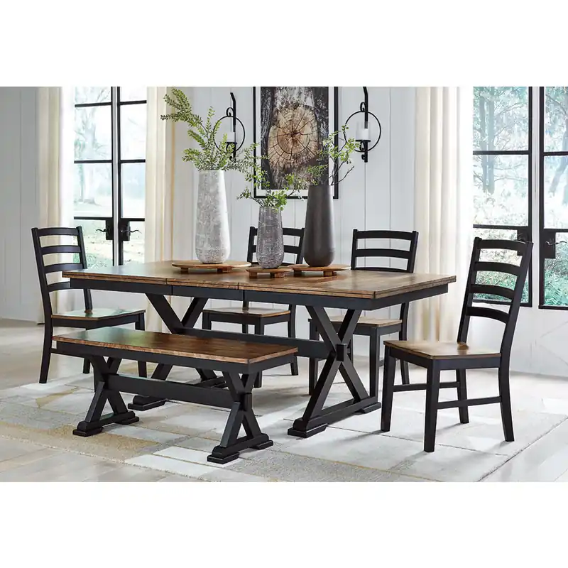 Wildenauer Dining Table, 4 Chairs and Bench - Signature Design by Ashley®