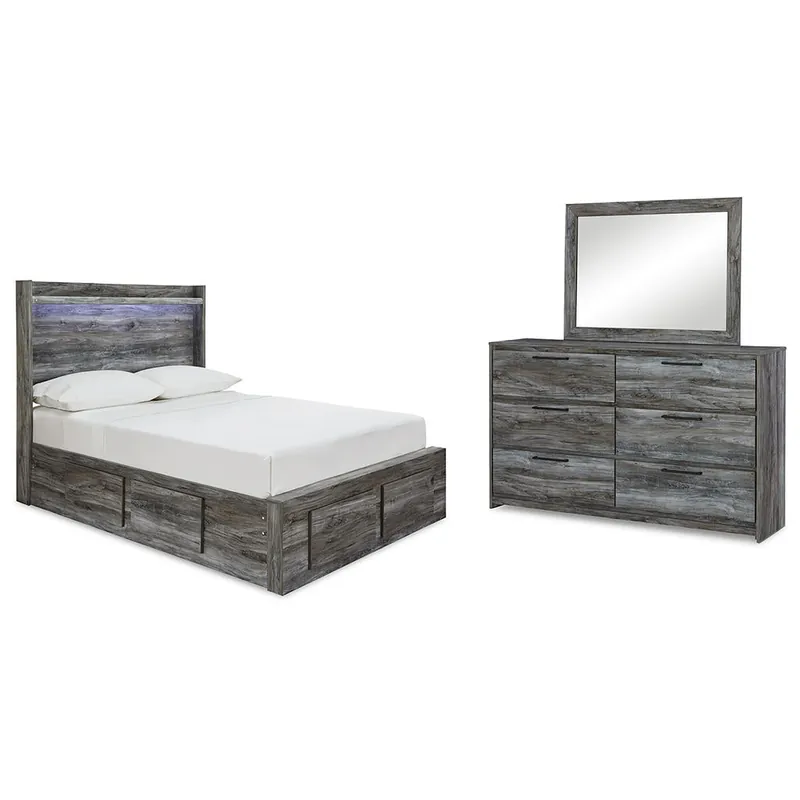 Baystorm Full Panel Storage Bed, Dresser and Mirror - Signature Design by Ashley®