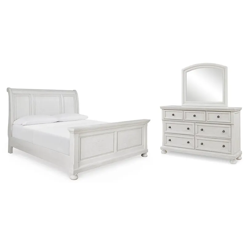 Robbinsdale King Sleigh Bed, Dresser and Mirror - Signature Design by Ashley®