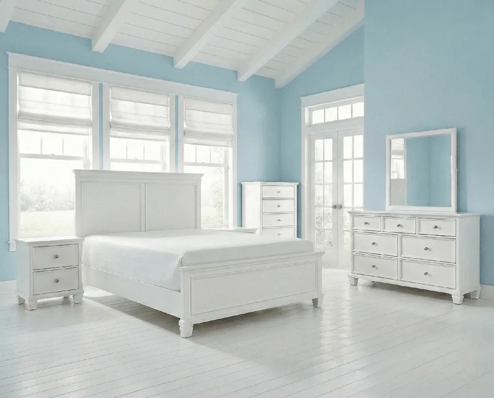 DOORBUSTER! Fortman Queen Panel Bed with Mirrored Dresser - Ashley®