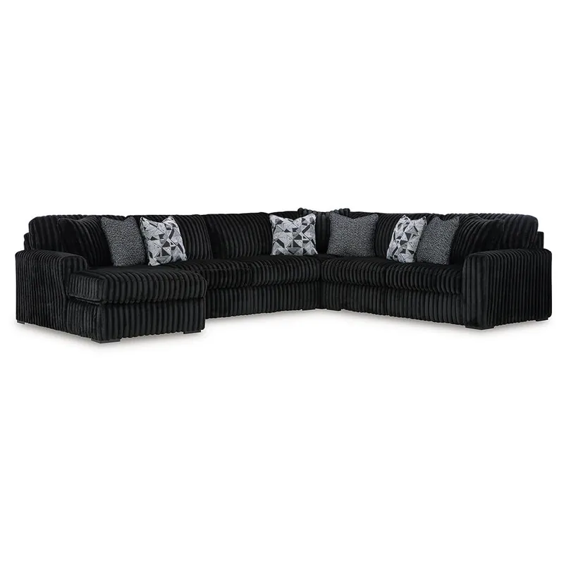Midnight-Madness 4-Piece Sectional with Chaise