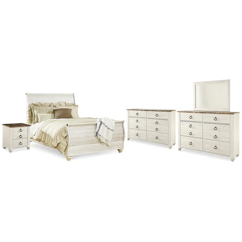 Willowton Queen Bed, Dresser, Mirror and Chest - Signature Design by Ashley®