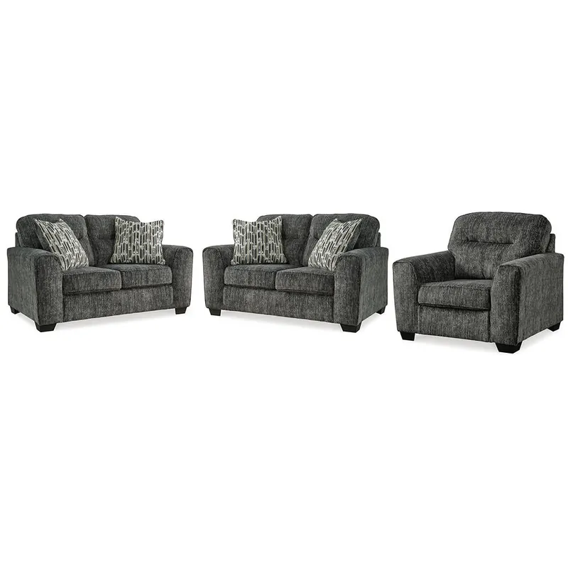 Lonoke 2 Loveseats and Chair - Signature Design by Ashley®