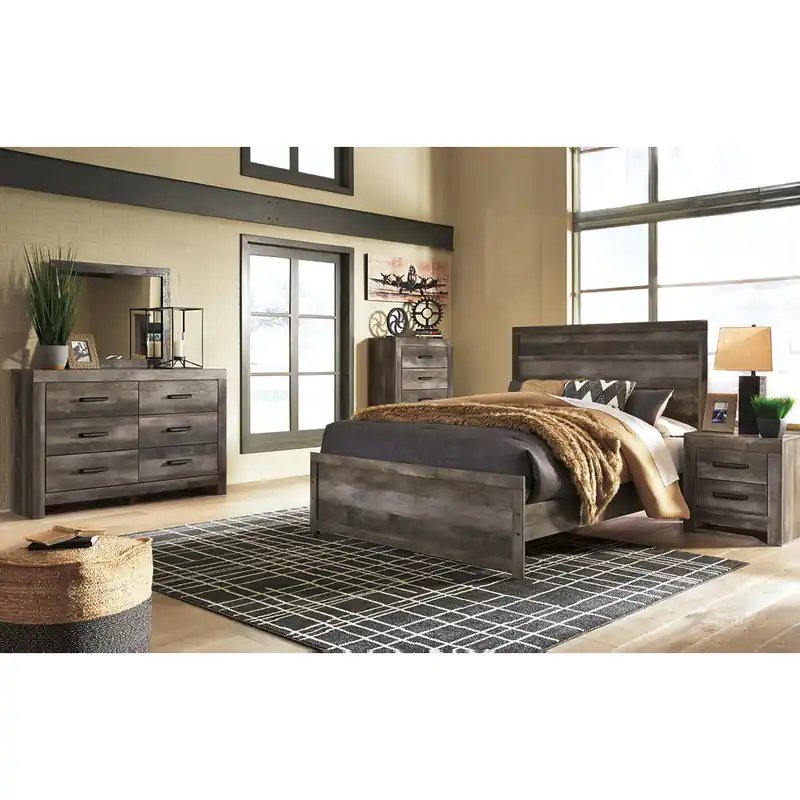 Wynnlow Queen Panel Bed, Dresser, Mirror, Chest and 2 Nightstands - Signature Design by Ashley®