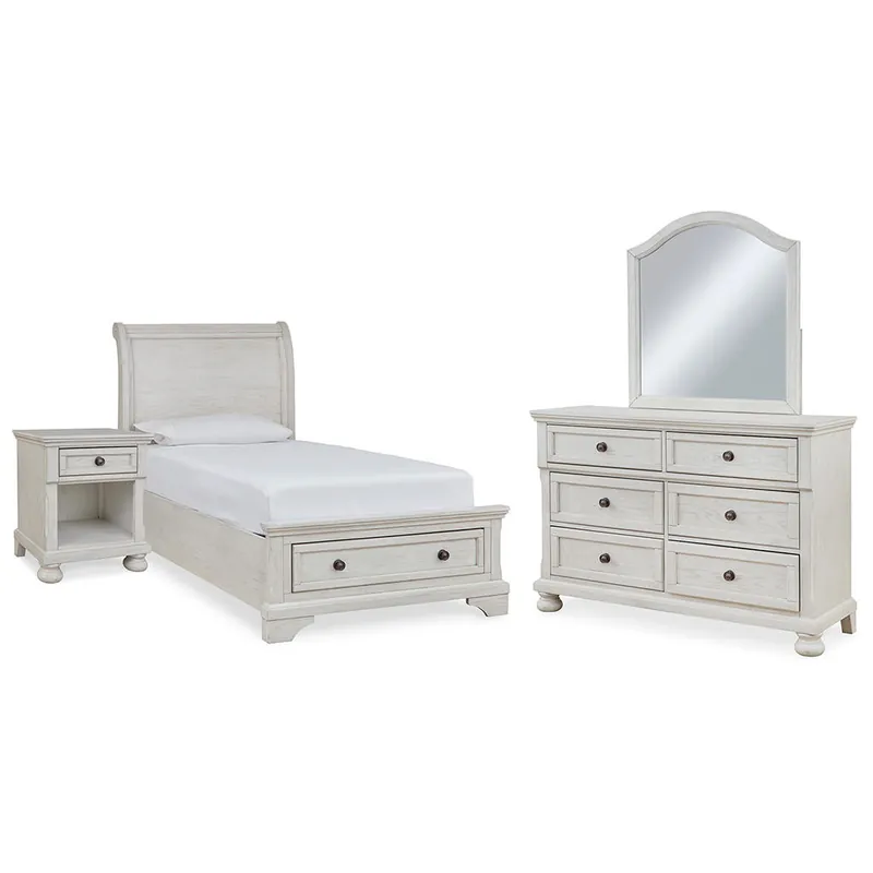 Robbinsdale Twin Storage Bed, Dresser, Mirror and Nightstand - Signature Design by Ashley®