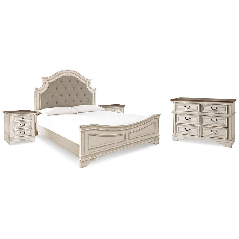 Realyn King Panel Bed, Dresser and 2 Nightstands - Signature Design by Ashley®