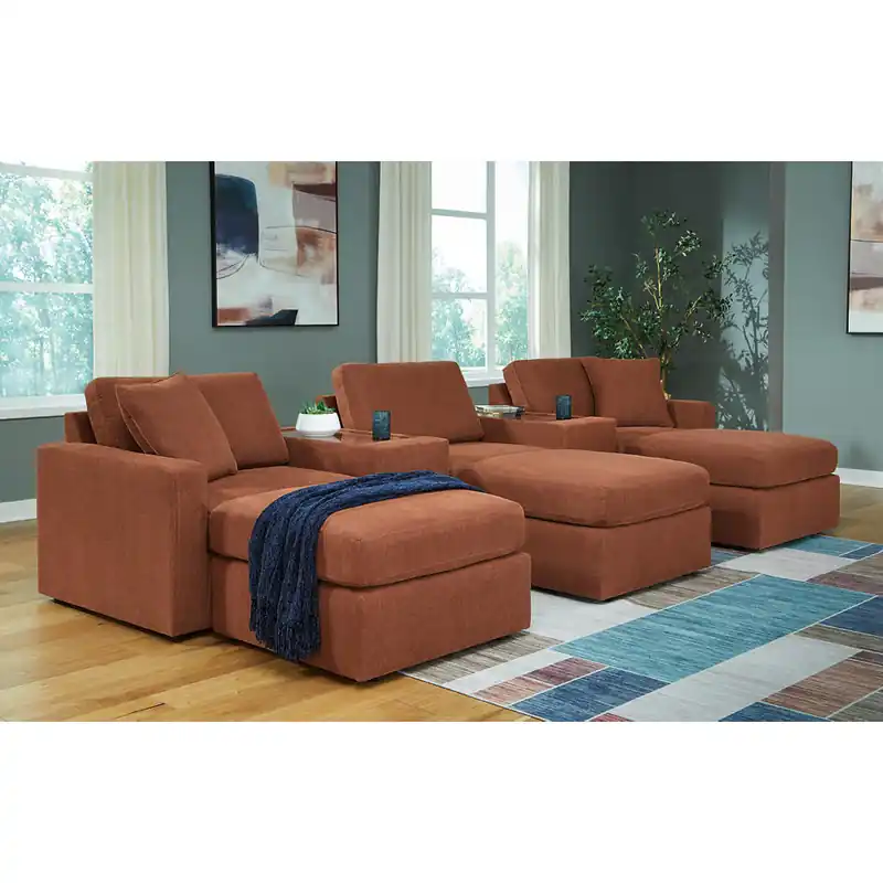 Modmax 5-Piece Sectional and 3 Ottomans