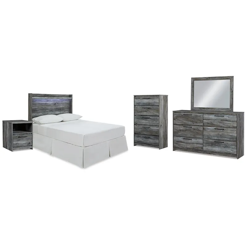 Baystorm Full Panel Headboard Bed. Dresser, Mirror, Chest and Nightstand - Signature Design by Ashley®