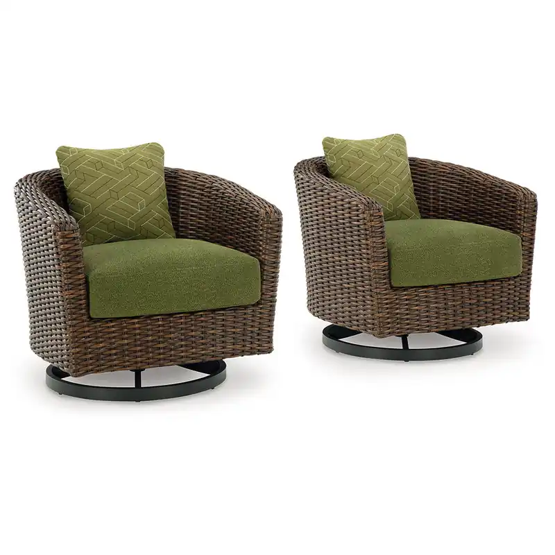 Horizon Hall Outdoor Swivel Lounge Chair with Cushion - Signature Design by Ashley®