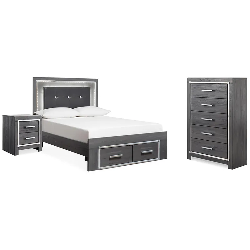 Lodanna Full Storage Bed, Chest and Nightstand - Signature Design by Ashley®