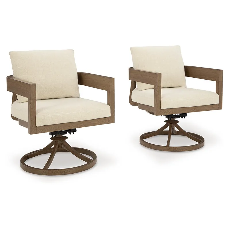 Serene Bay Outdoor Swivel Dining Chair with Cushion (Set of 2) - Signature Design by Ashley®