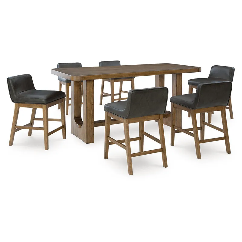 Cabalynn Counter Height Dining Table and 6 Barstools - Ashley®