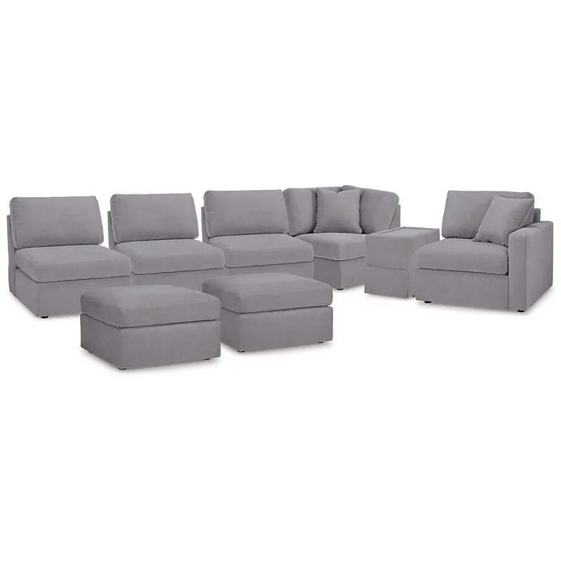 Modmax 6-Piece Sectional and 2 Ottomans