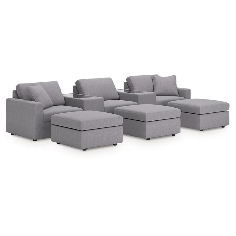 Modmax 5-Piece Sectional and 3 Ottomans