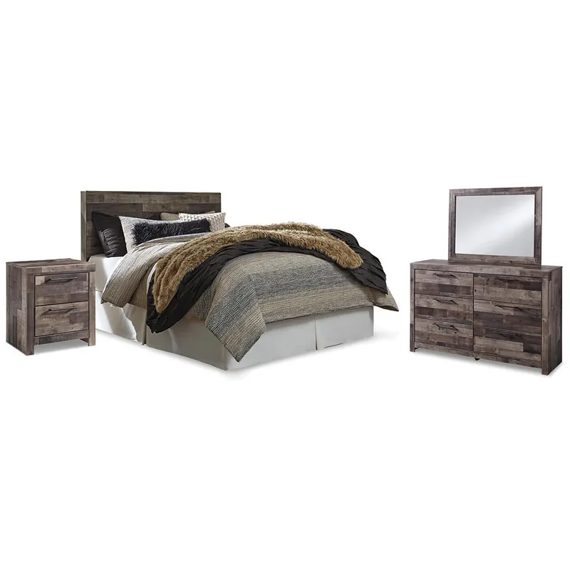 Derekson Queen Panel Headboard, Dresser, Mirror and Nightstand - Benchcraft®