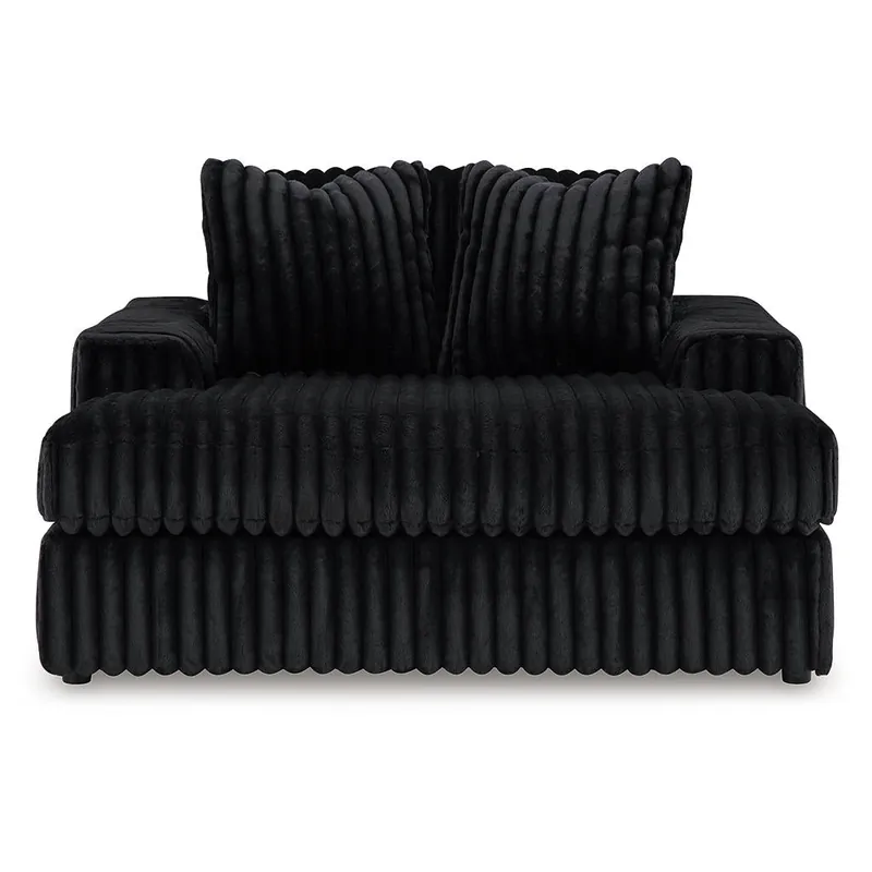 Midnight-Madness 4-Piece Sectional and Oversized Chaise
