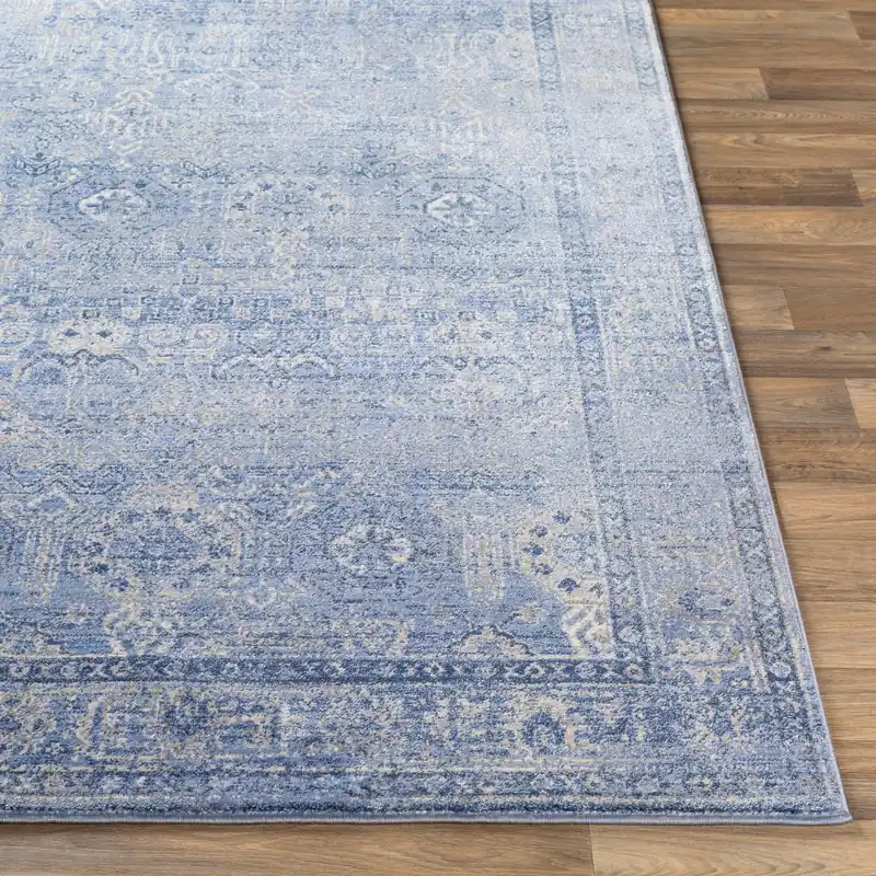 Indigo Machine Woven Rug - Livabliss