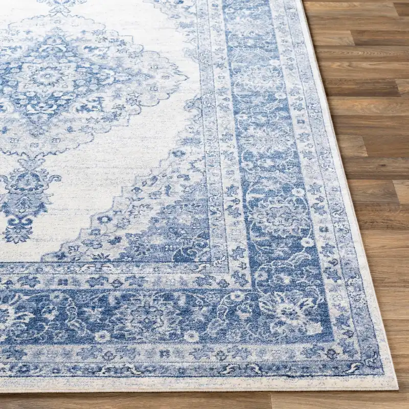 Indigo Machine Woven Rug - Livabliss