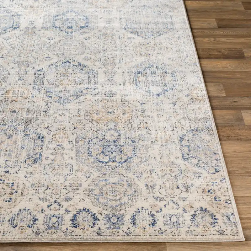 Indigo Machine Woven Rug - Livabliss