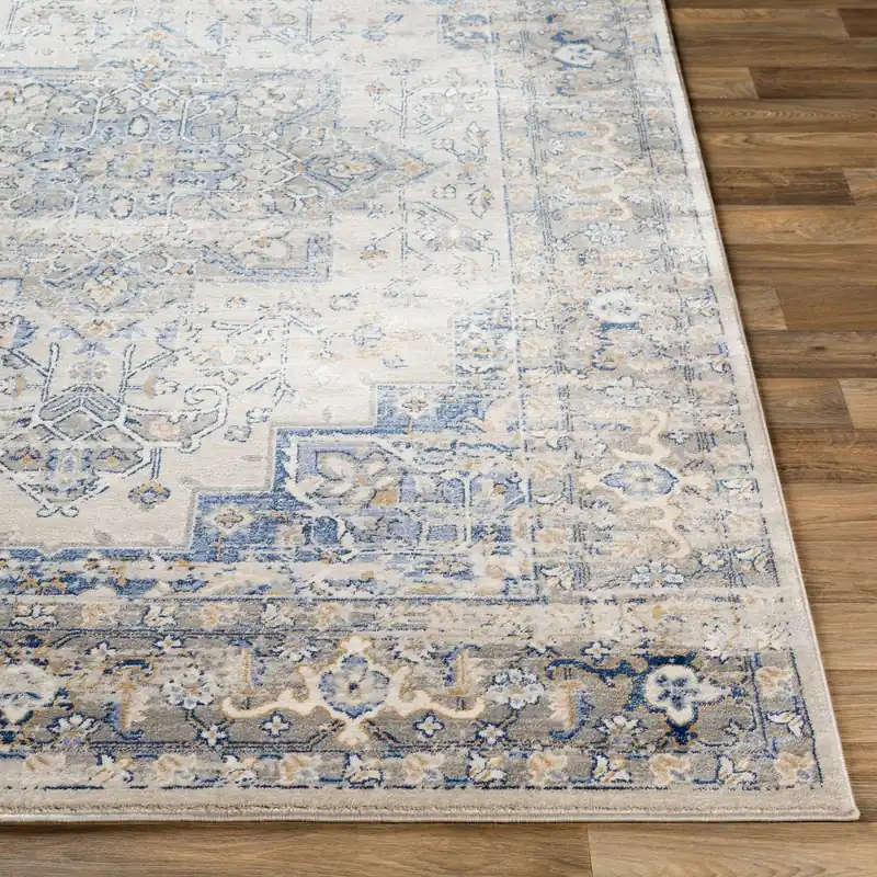 Indigo Machine Woven Rug - Livabliss
