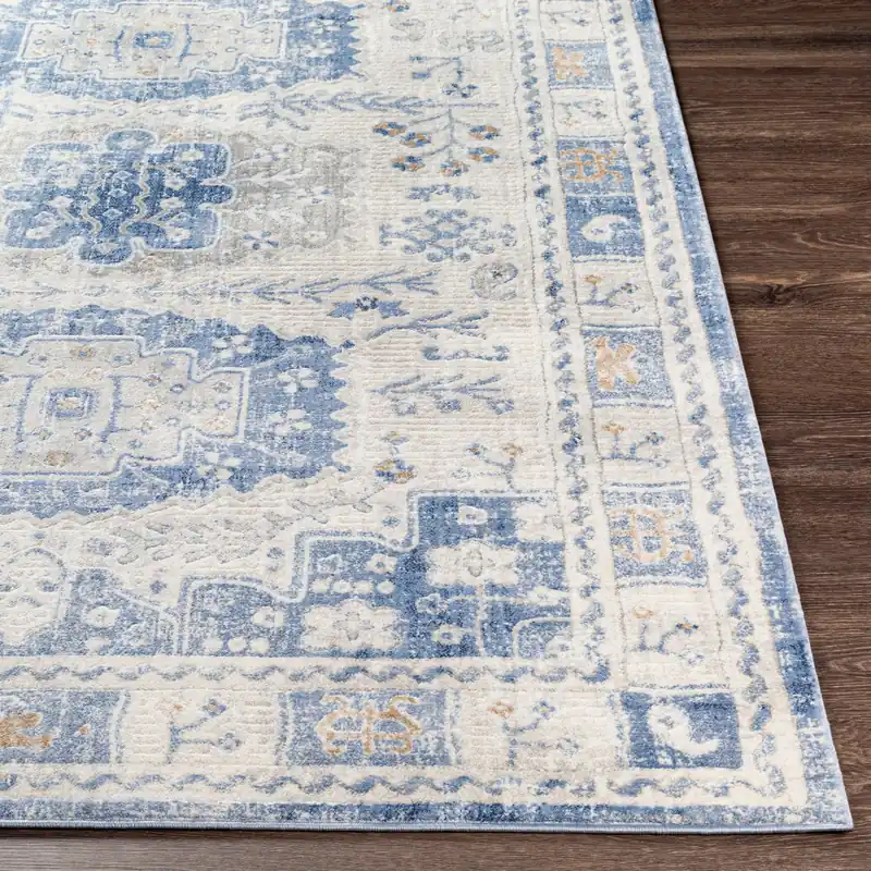Indigo Machine Woven Rug - Livabliss